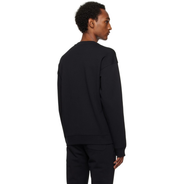  모스키노 Moschino Black Printed Sweatshirt 241720M204003
