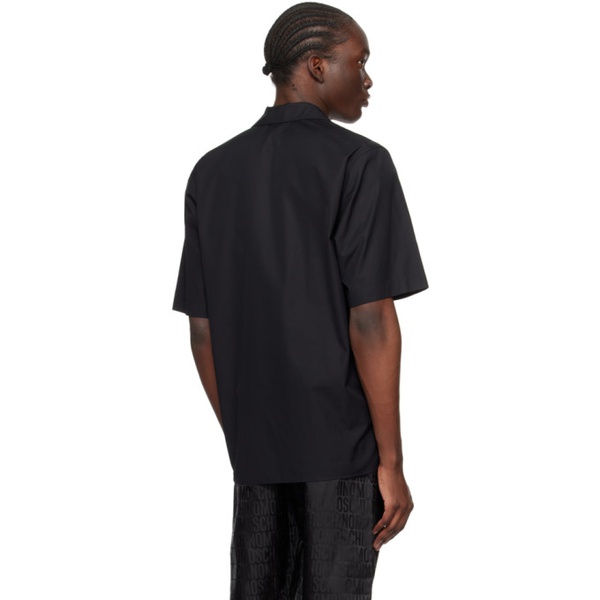  모스키노 Moschino Black Bonded Shirt 241720M192000