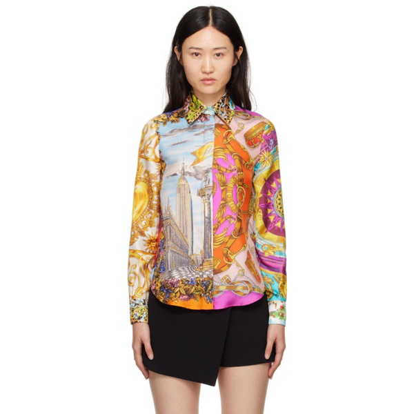  모스키노 Moschino Multicolor Printed Shirt 241720F109000