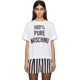 White 100% Pure 모스키노 Moschino T-Shirt 241720F110008