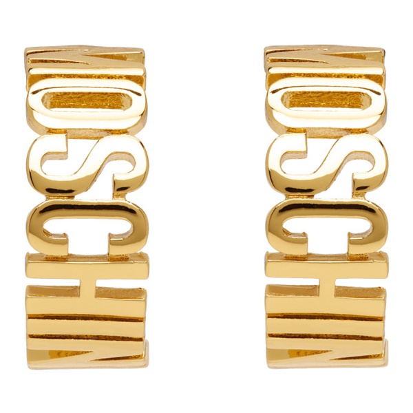 모스키노 Moschino Gold Lettering Earrings 241720F022002