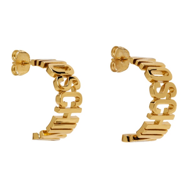  모스키노 Moschino Gold Lettering Earrings 241720F022002