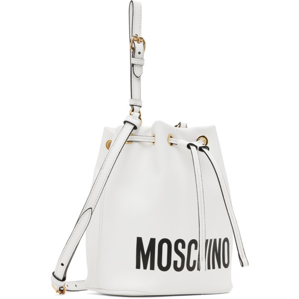  모스키노 Moschino White Logo Bag 241720F045005