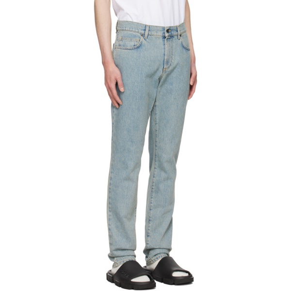  모스키노 Moschino Blue Five-Pocket Jeans 241720M186001