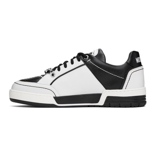  모스키노 Moschino Black & White Streetball Sneakers 241720M237006