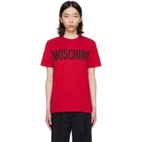 모스키노 Moschino Red Printed T-Shirt 241720M213042
