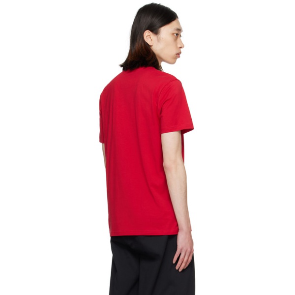  모스키노 Moschino Red Printed T-Shirt 241720M213042