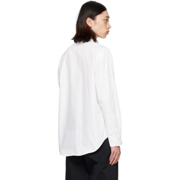  모스키노 Moschino White Embroidered Shirt 241720M192021