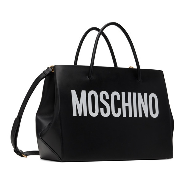  모스키노 Moschino Black Small Shopper Tote 241720F046001