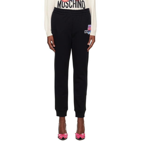  모스키노 Moschino Black Puzzle Bobble Lounge Pants 241720F086001