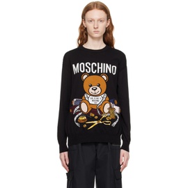 모스키노 Moschino Black Teddy Bear Sweater 232720F096004
