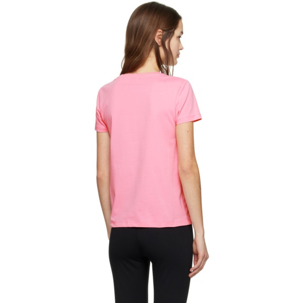  모스키노 Moschino Pink Applique T-Shirt 241720F110026