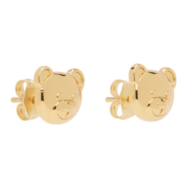  모스키노 Moschino Gold Teddy Bear Small Earrings 241720F022000