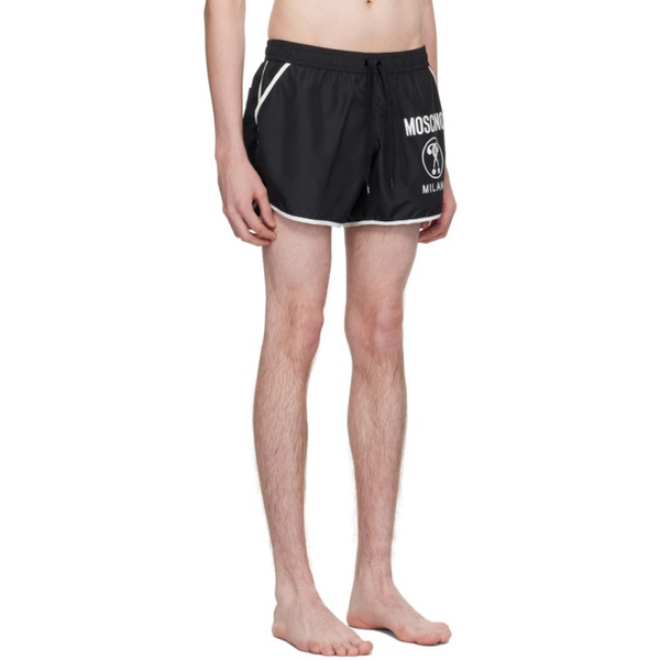  모스키노 Moschino Black Three-Pocket Swim Shorts 241720M216001