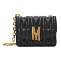 모스키노 Moschino Black Quilted M Shoulder Bag 232720F048015