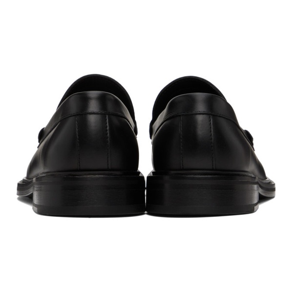  모스키노 Moschino Black College Loafers 241720M231015