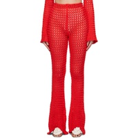모스키노 Moschino Red Crocheted Lounge Pants 231720F055004