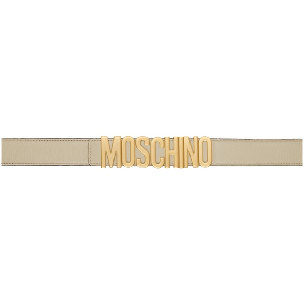  모스키노 Moschino Beige Logo Belt 232720M131003