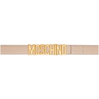 모스키노 Moschino Beige Lettering Belt 231720M131000