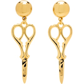 모스키노 Moschino Gold Scissor Earrings 232720F022001