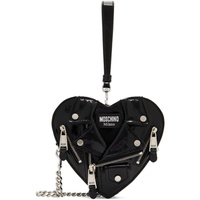 모스키노 Moschino Black Biker Jacket Heart Bag 222720F048006