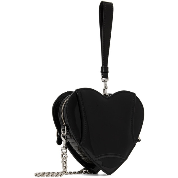  모스키노 Moschino Black Biker Jacket Heart Bag 222720F048006