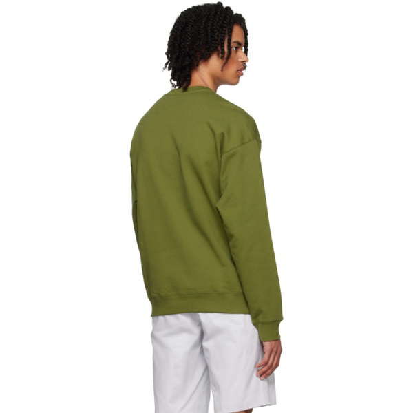  모스키노 Moschino Green Printed Sweatshirt 232720M204000