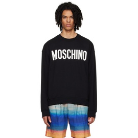 모스키노 Moschino Black Printed Sweatshirt 232720M204002