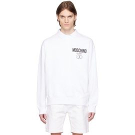 모스키노 Moschino White Printed Sweatshirt 231720M204003