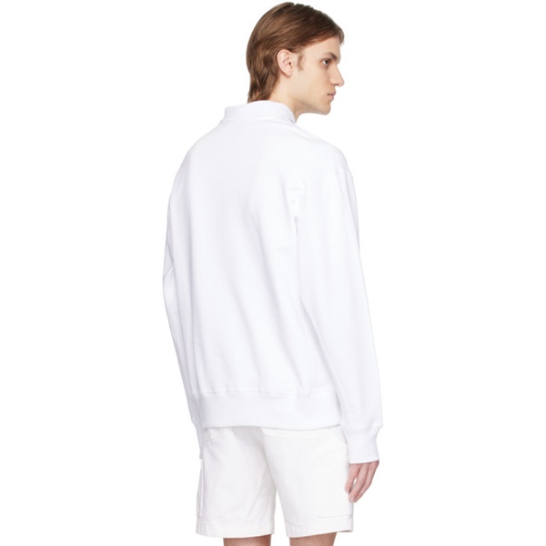  모스키노 Moschino White Printed Sweatshirt 231720M204003
