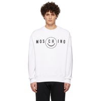 모스키노 Moschino White Smiley 에디트 Edition Sweatshirt 221720M204035
