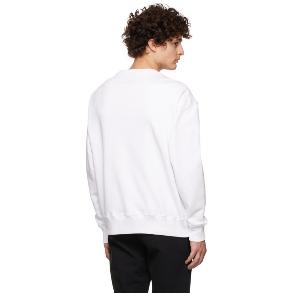 모스키노 Moschino White Smiley 에디트 Edition Sweatshirt 221720M204035