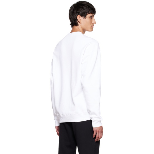  모스키노 Moschino White Robot Bear Sweatshirt 222720M204031