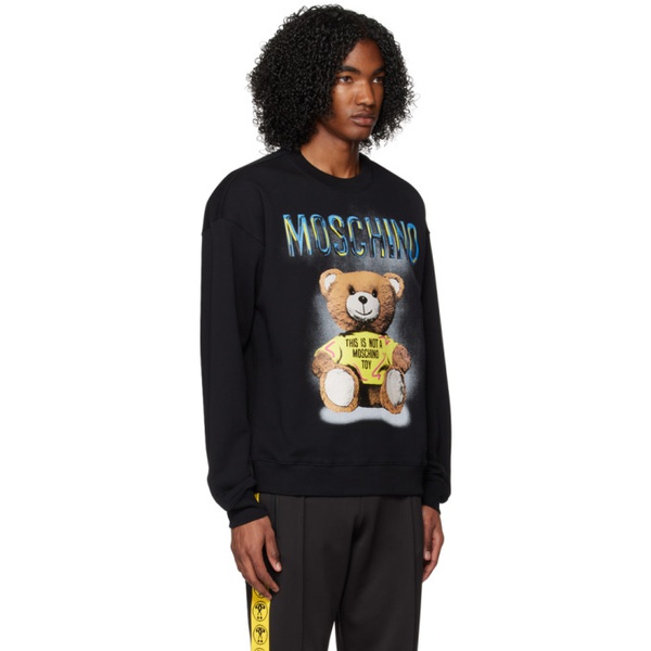  모스키노 Moschino Black Teddy Bear Sweatshirt 231720M204021