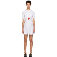 모스키노 Moschino White Inflatable Heart Minidress 231720F052026