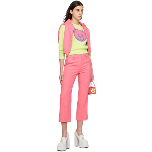  모스키노 Moschino Pink Creased Trousers 231720F087000