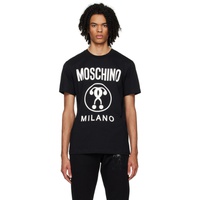 모스키노 Moschino Black Double Question Mark T-Shirt 232720M213005
