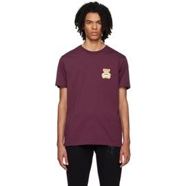 모스키노 Moschino Burgundy Teddy Bear T-Shirt 232720M213008