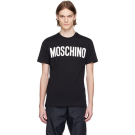 모스키노 Moschino Black Printed T-Shirt 231720M213004