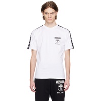 모스키노 Moschino White Jacquard T-Shirt 231720M213025