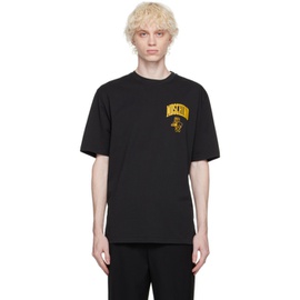 모스키노 Moschino Black Varsity T-Shirt 222720M213011