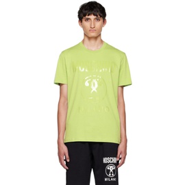 모스키노 Moschino Green Double Question Mark T-Shirt 222720M213003