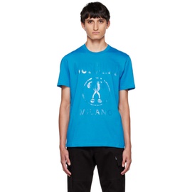 모스키노 Moschino Blue Double Question Mark T-Shirt 222720M213002