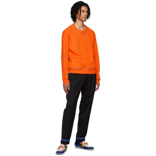  모스키노 Moschino Orange Zip Sweater 232720M201007