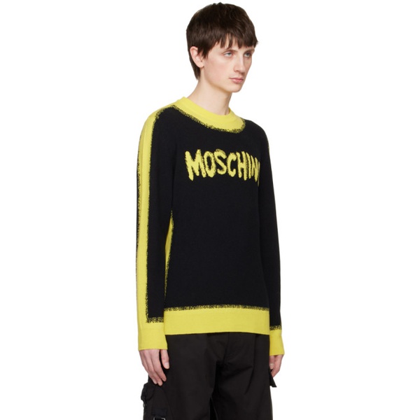  모스키노 Moschino Black Paint Sweater 231720M201005