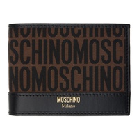 모스키노 Moschino Brown Jacquard Logo Wallet 232720M164001