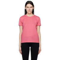 모스키노 Moschino Pink Allover T-Shirt 231720F110000
