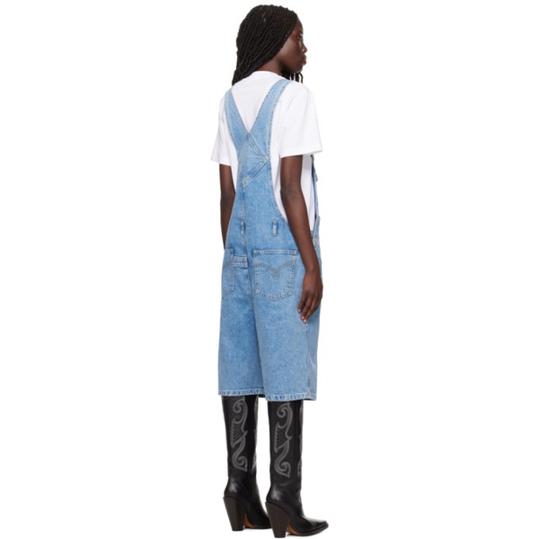  모스키노 Moschino Jeans Blue Pocket Denim Overalls 241132F070000