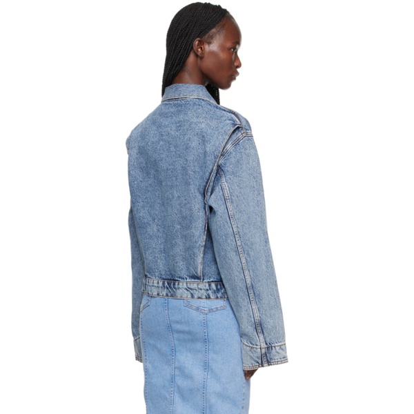  모스키노 Moschino Jeans Blue Vented Denim Jacket 232132F060000