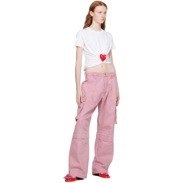 모스키노 Moschino Jeans Pink Cargo Jeans 232132F069001